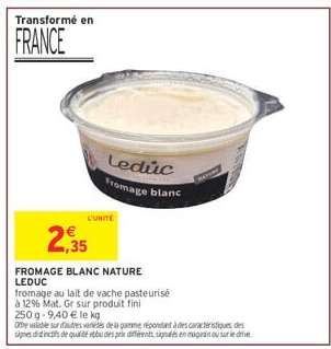 FROMAGE BLANC NATURE LEDUC