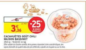 Cacahuètes Goût Chili Maison Bassinet