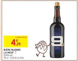 BIÈRE BLONDE LA NEUF