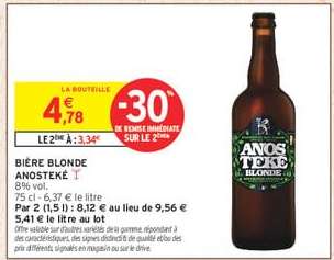 Bière blonde ANOSTEKÉ