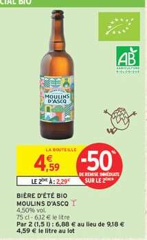 BIÈRE D'ÉTÉ BIO MOULINS D'ASCQ