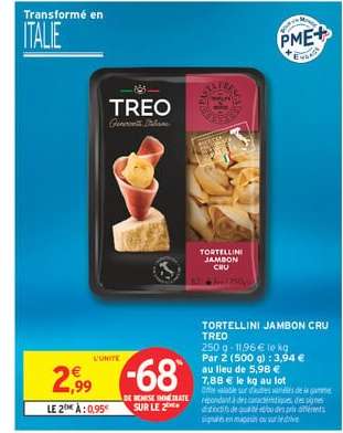TORTELLINI JAMBON CRU TREO