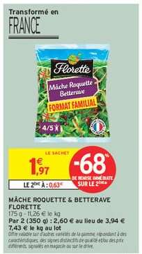 Mâche Roquette & Betterave "Florette"