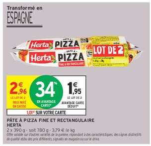 Pâte À Pizza Fine Et Rectangulaire Herta