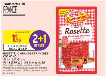 ROSETTE 10 GRANDES TRANCHES COCHONOU