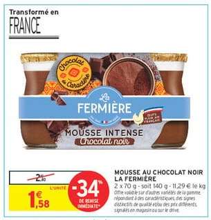 Mousse au Chocolat Noir 'La Fermière'