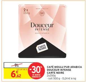 Café Moulu Pur Arabica Douceur Intense Carte Noire