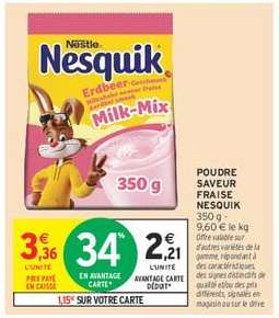 POUDRE SAVEUR FRAISE NESQUIK
