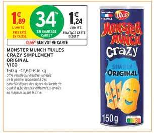 MONSTER MUNCH TUILES CRAZY SIMPLEMENT ORIGINAL