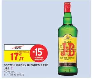 Scotch Whisky Blended Rare J&B