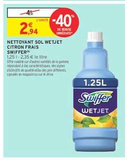 NETTOYANT SOL WETJET CITRON FRAIS SWIFFER