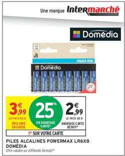 Piles Alcalines Powermax LR6x8 Domédia