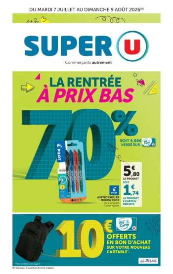 Catalogue SUPER U - 07/07/2026 - 09/08/2026.