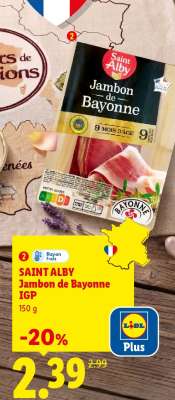 SAINT ALBY Jambon de Bayonne IGP