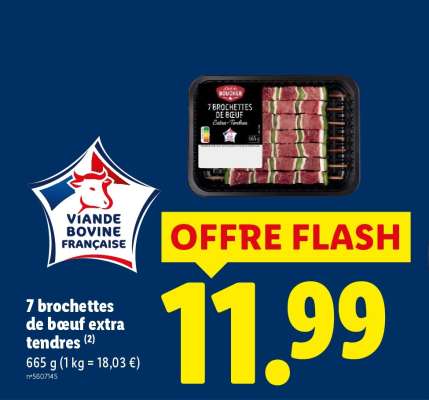 7 brochettes de bœuf extra tendres