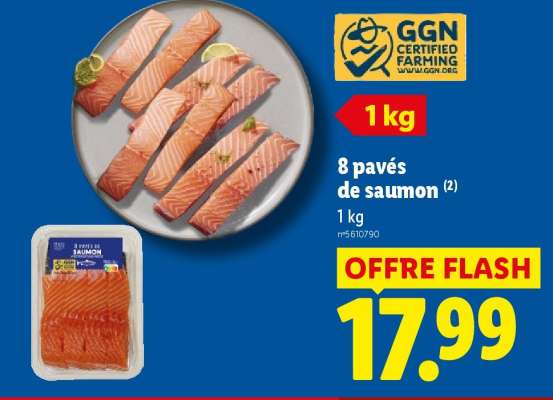 8 pavés de saumon