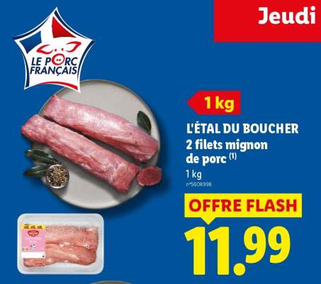 L'ÉTAL DU BOUCHER 2 filets mignon de porc