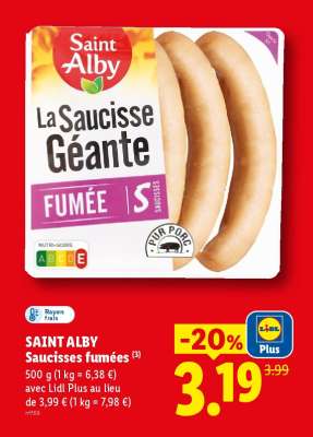 Saint Alby Saucisses Fumées