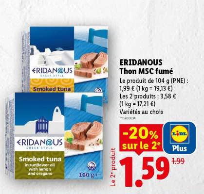 ERIDANOUS Thon MSC fumé