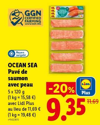 OCEAN SEA Pavé de saumon avec peau
