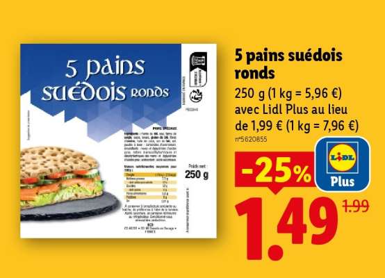 5 pains suédois ronds