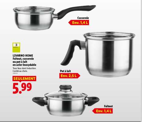 LIVARNO HOME Faitout, casserole ou pot à lait