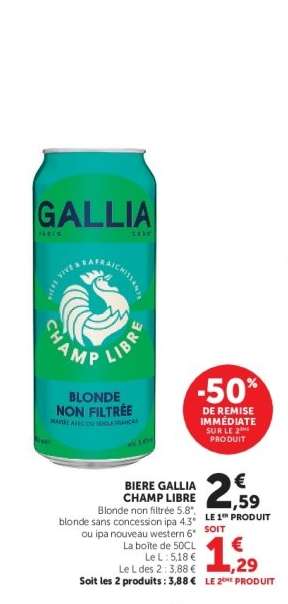 BIERE GALLIA CHAMP LIBRE
