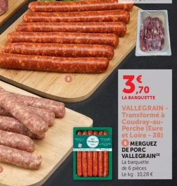 MERGUEZ DE PORC VALLEGRAIN