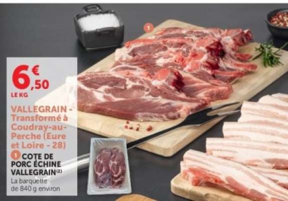Cote de porc échine Vallegrain
