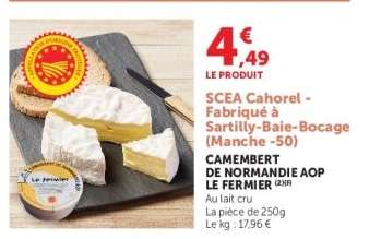 Camembert de Normandie AOP Le Fermier