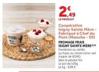 FROMAGE FRAIS ISIGNY SAINTE MÈRE