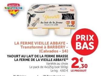 YAOURT AU LAIT DE LA FERME BRASSÉ LA FERME DE LA VIEILLE ABBAYE