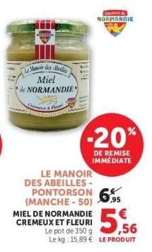 Miel de Normandie Cremeux et Fleuri