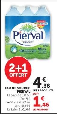 EAU DE SOURCE "PIERVAL"