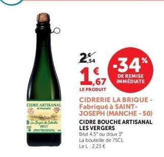 CIDRE BOUCHE ARTISANAL LES VERGERS