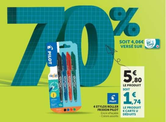 4 Stylos Roller Frixion Pilot