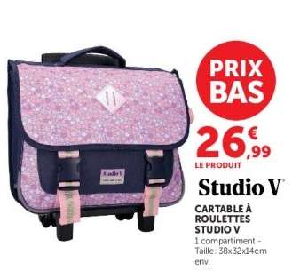Cartable à roulettes Studio V