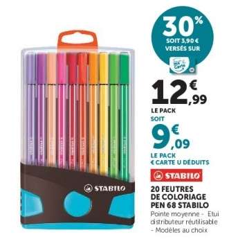20 FEUTRES DE COLORIAGE PEN 68 STABILO