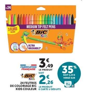 24 FEUTRES DE COLORIAGE BIC KIDS COULEUR