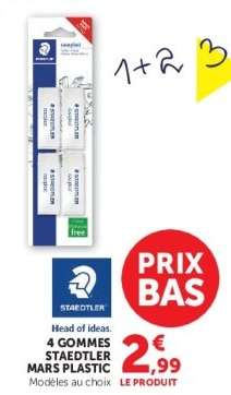 4 Gommes STAEDTLER Mars Plastic