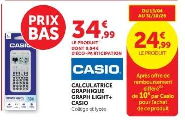 Calculatrice Graphique Graph Light+ Casio