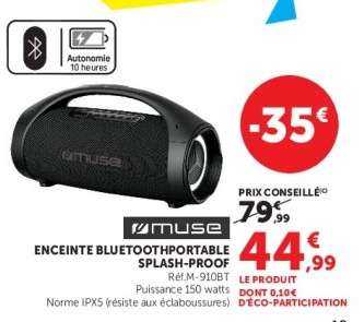 ENCEINTE BLUETOOTH PORTABLE SPLASH-PROOF