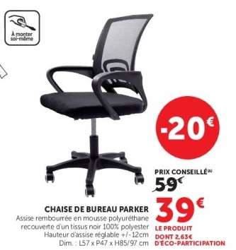 Chaise de Bureau Parker