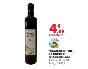 Vinaigre de Miel Le Rucher des Deux Lacs
