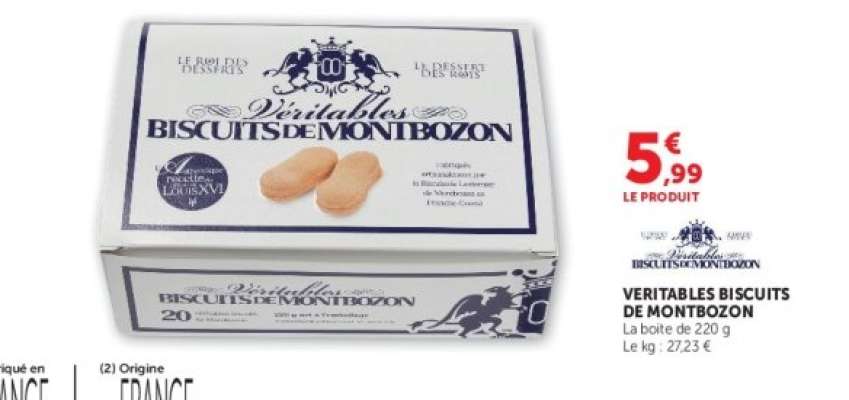 VÉRITABLES BISCUITS DE MONTBOZON