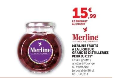 Merline Fruits à la Liqueur Grandes Distilleries Peureux 15°