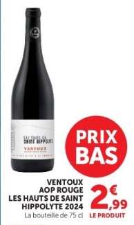 VENTOUX AOP ROUGE LES HAUTS DE SAINT HIPPOLYTE 2024