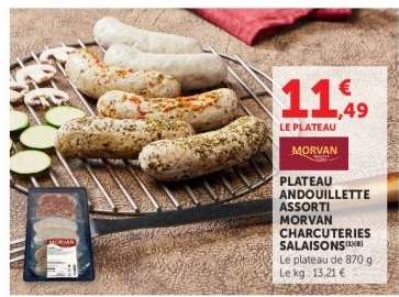PLATEAU ANDOUILLETTE ASSORTI MORVAN CHARCUTERIES SALAISONS