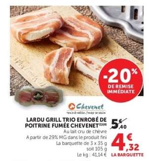 Lardu Grill Trio Enrobé de Poitrine Fumée Chevenet