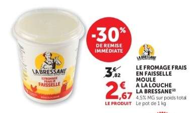 LE FROMAGE FRAIS EN FAISSELLE MOULE A LA LOUCHE LA BRESSANE